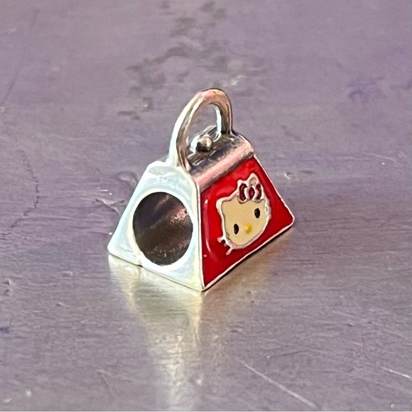 HELLO KITTY💥Kay Jewelers Hello Kitty Enameled Italian Sterling Silver Mini Charm - Picture 2 of 9